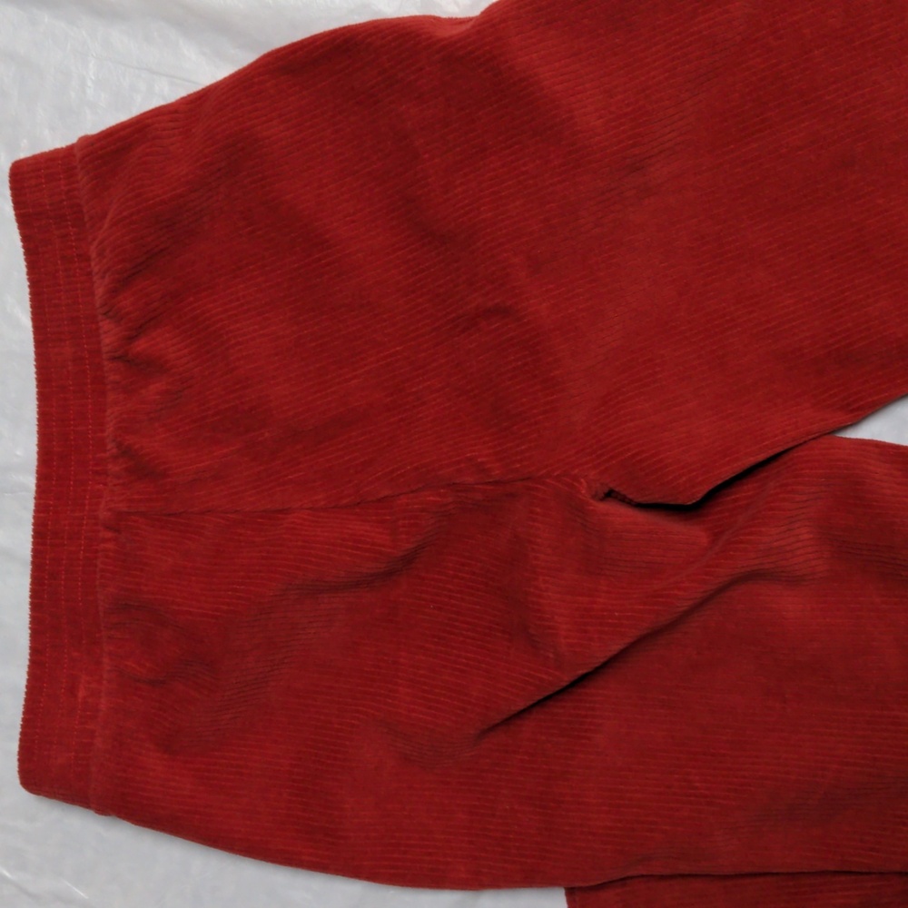 Aerie Groove On Rib Velour Flare Pants Orange Pull On Size Small - Picture 5 of 7